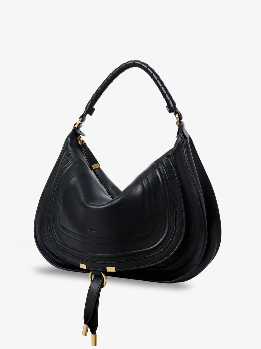 Chloé Marcie Medium leather shoulder bag, view 3