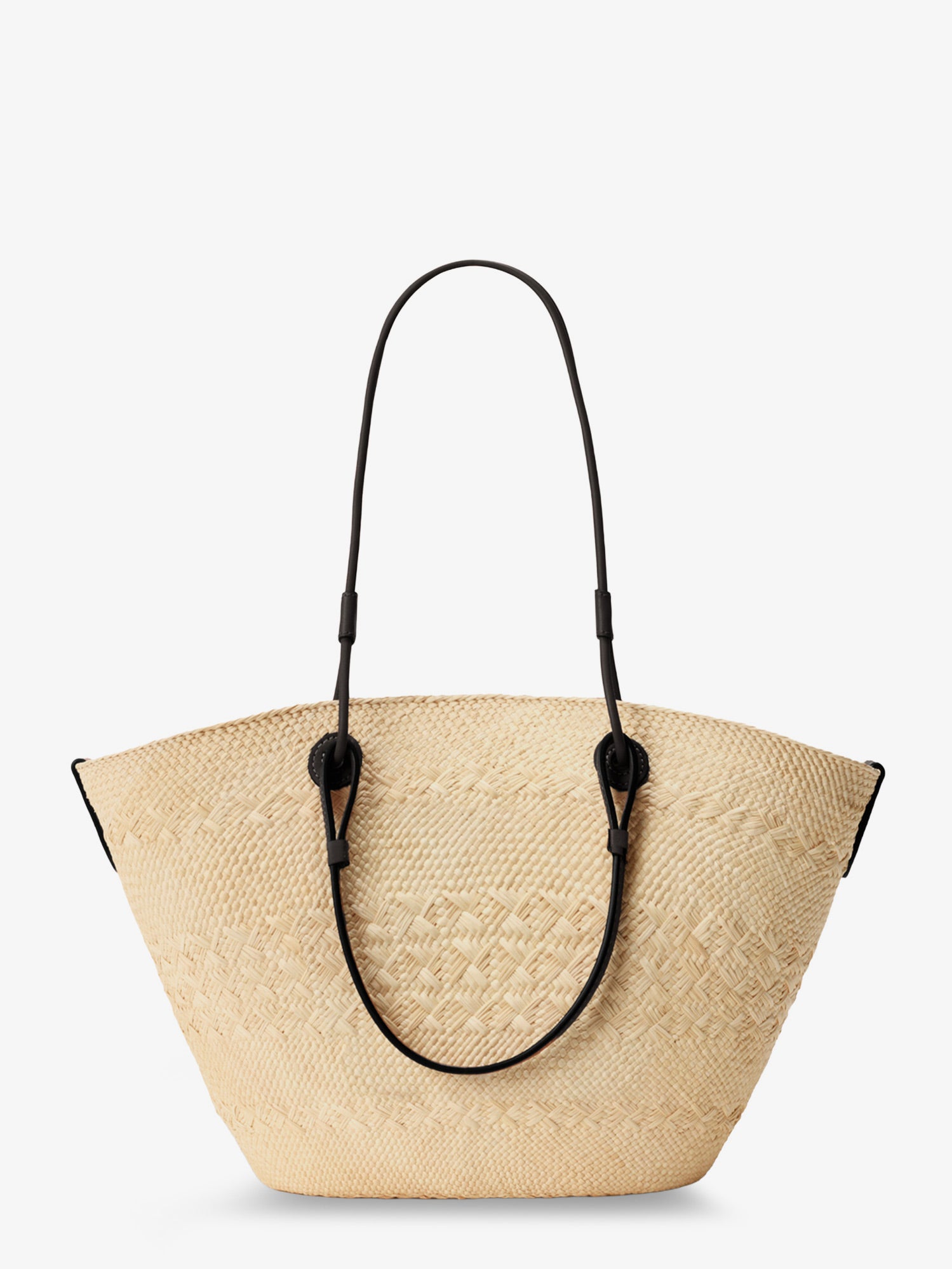 Loewe Paula's Ibiza Anagram leather and iraca palm shoulder bag, view 2