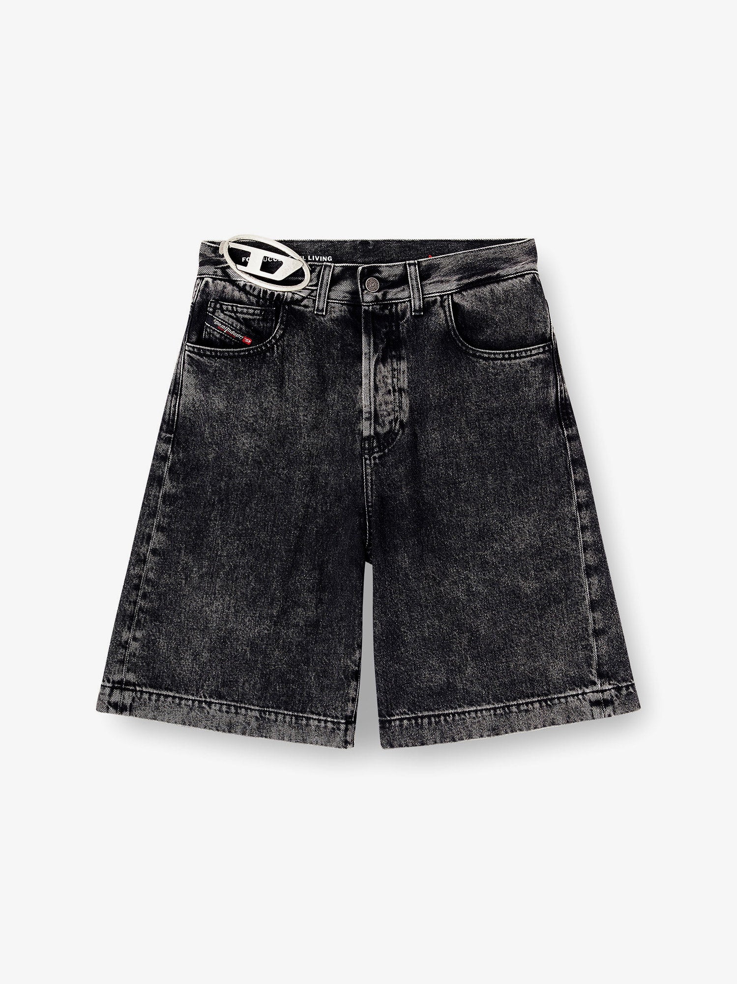 Diesel DE-SIRE-SHORT- S2 black denim bermuda shorts