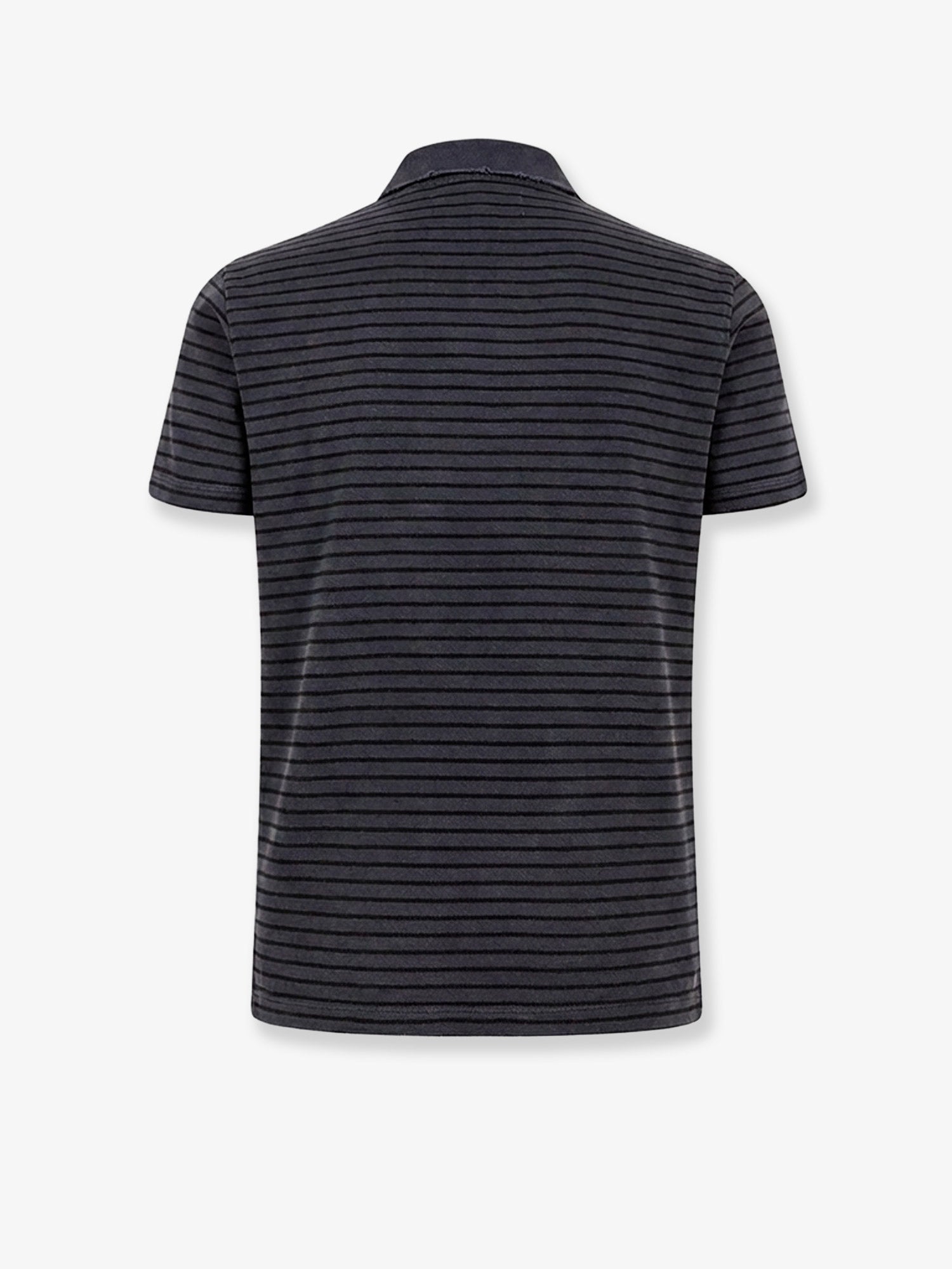 TONYWACK Cotton polo shirt with striped profiles, view 2