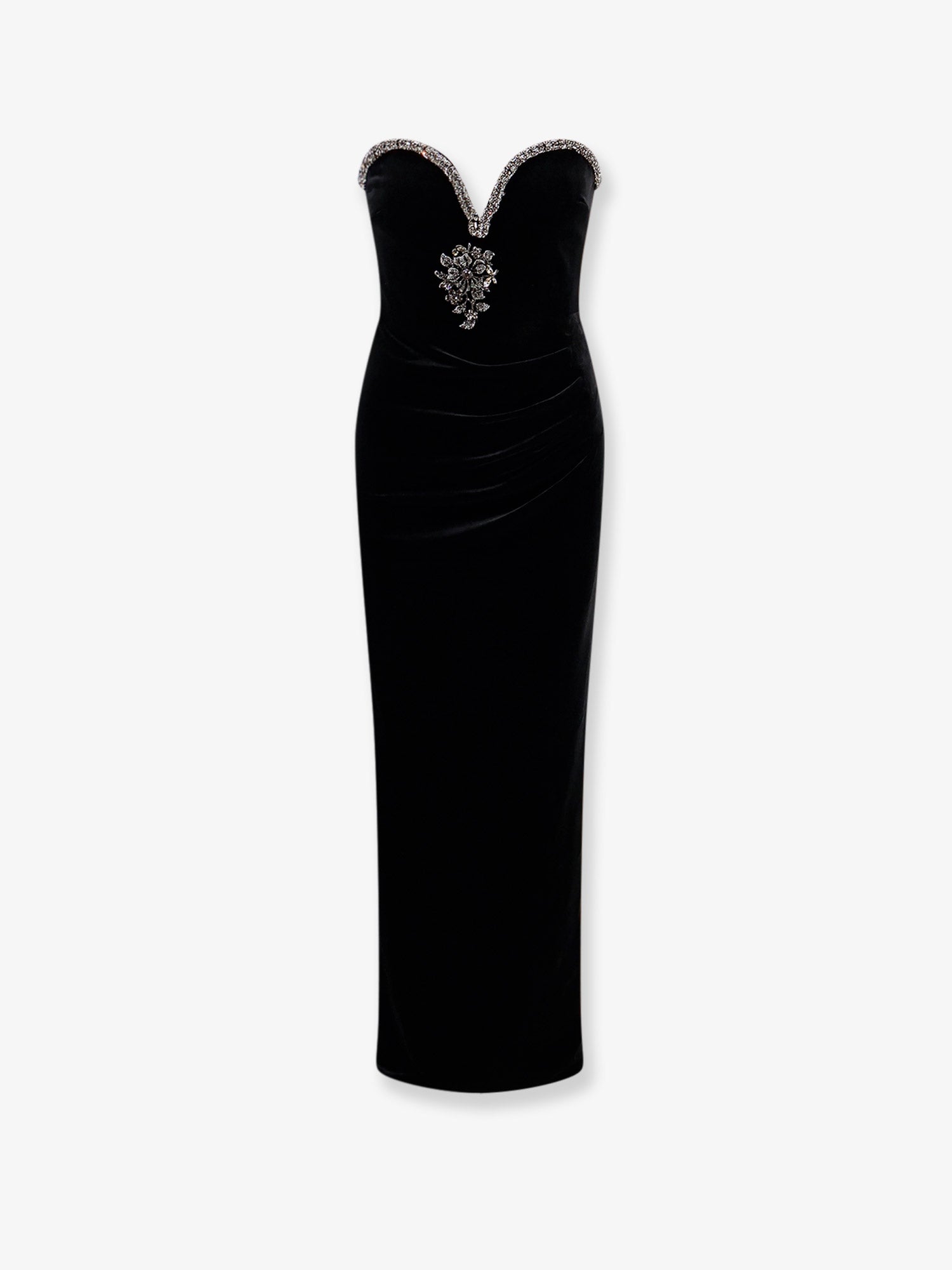 self-portrait Velvet long dress