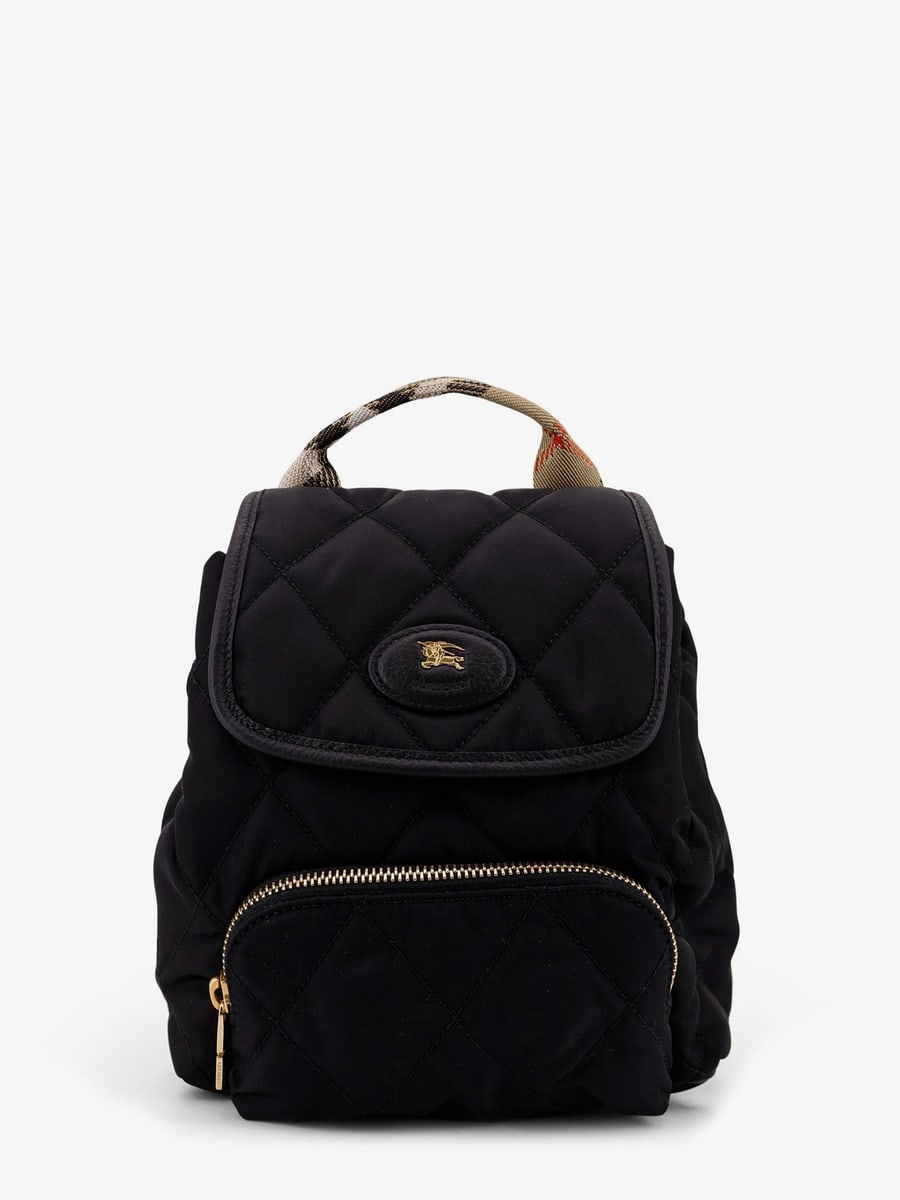 Burberry Mini nylon backpack with leather logo patch