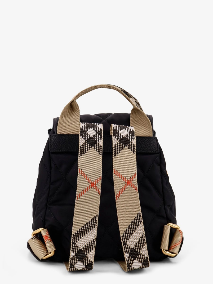 Burberry Mini nylon backpack with leather logo patch, view 2