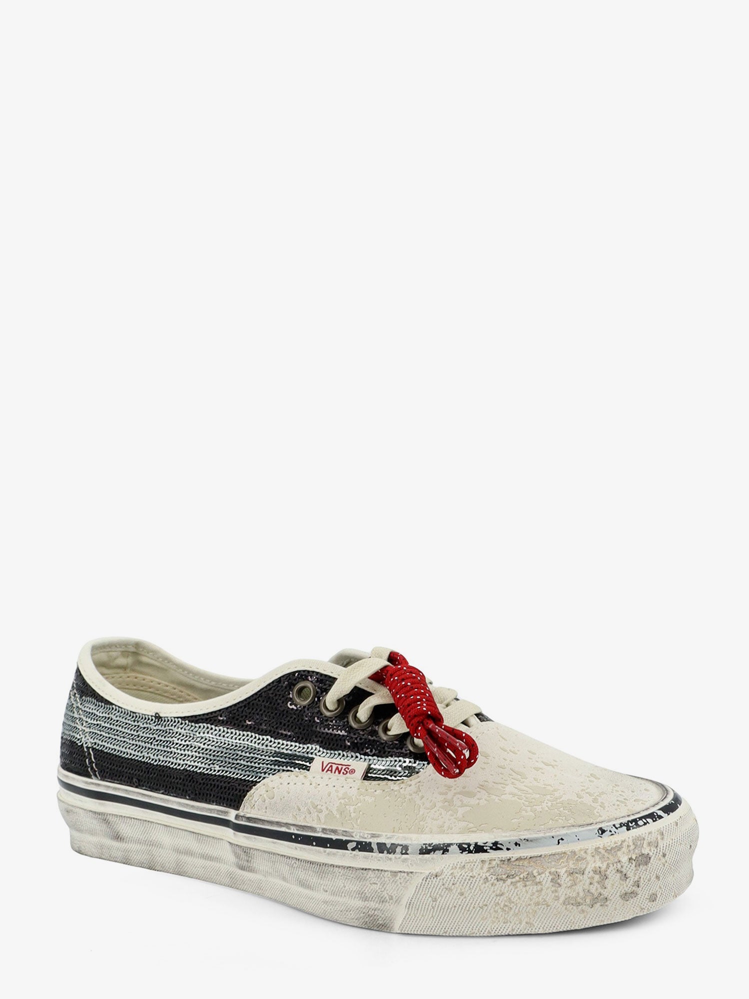 VANS LX authentic 44 suede sneakers with micro-sequin detailing on the side, view 2