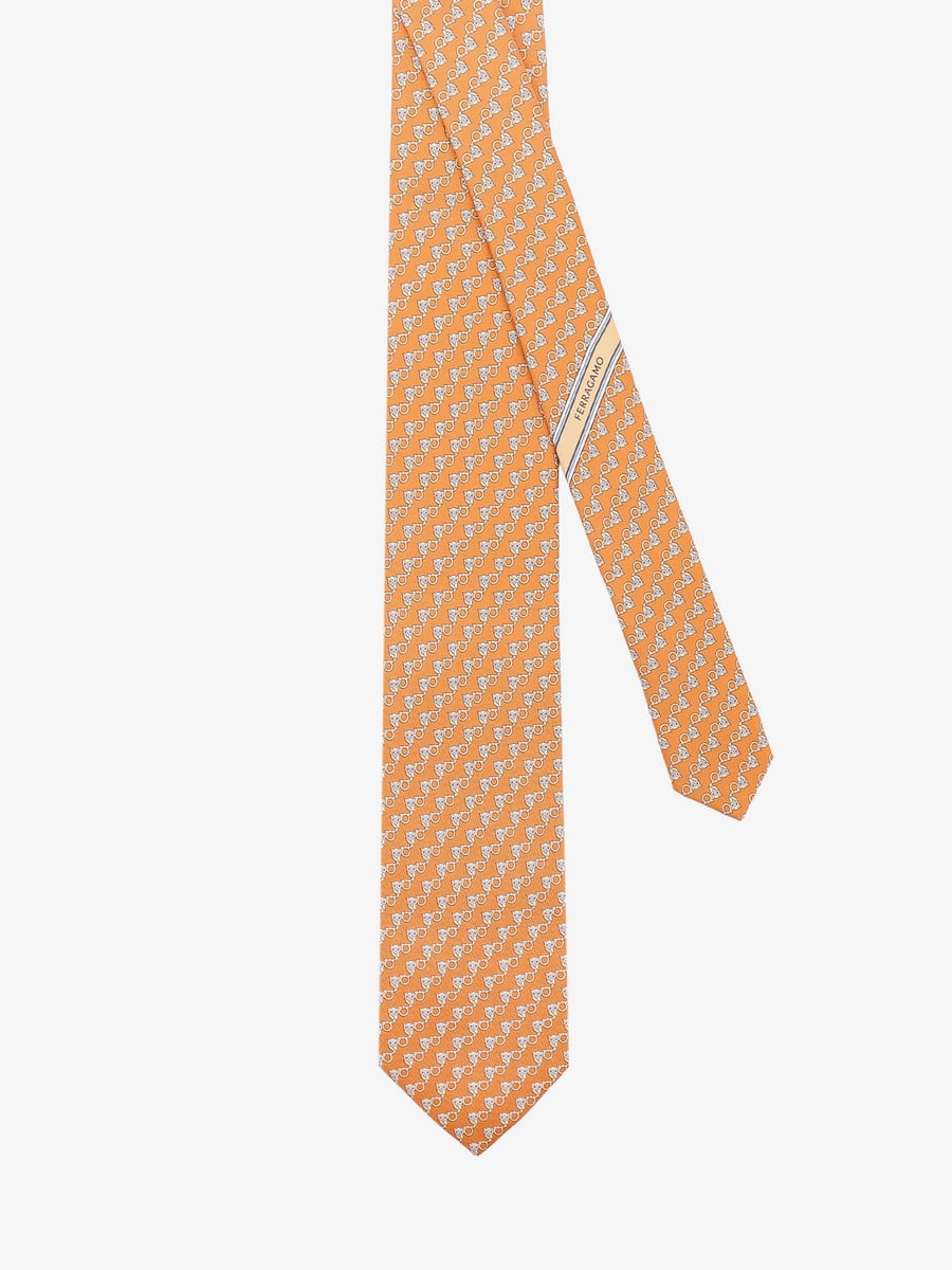 Ferragamo Sik tie with Owl print, view 2