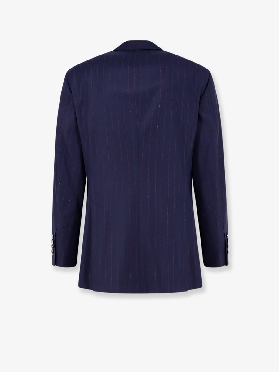 Brunello Cucinelli Virgin wool suit with pinstripe pattern, view 2