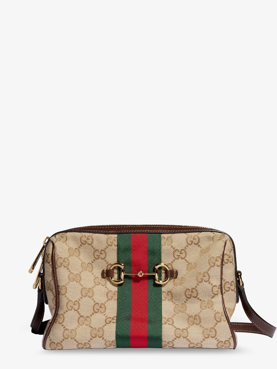 Gucci Camera bag GG fabric crossbody bag with metal Horsebit