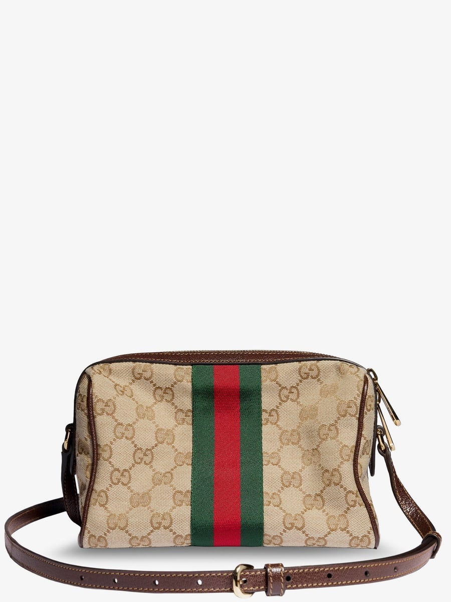 Gucci Camera bag GG fabric crossbody bag with metal Horsebit, view 2