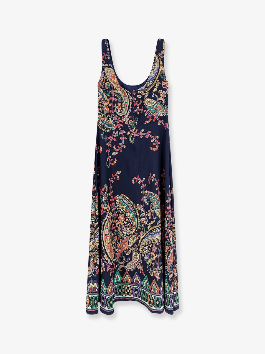 Etro Dress with iconic multicolor print, view 2