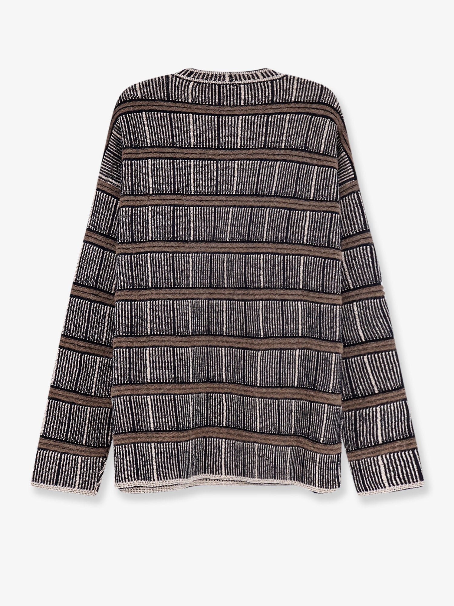 Giorgio Armani Over striped virgin wool and silk sweater, view 2