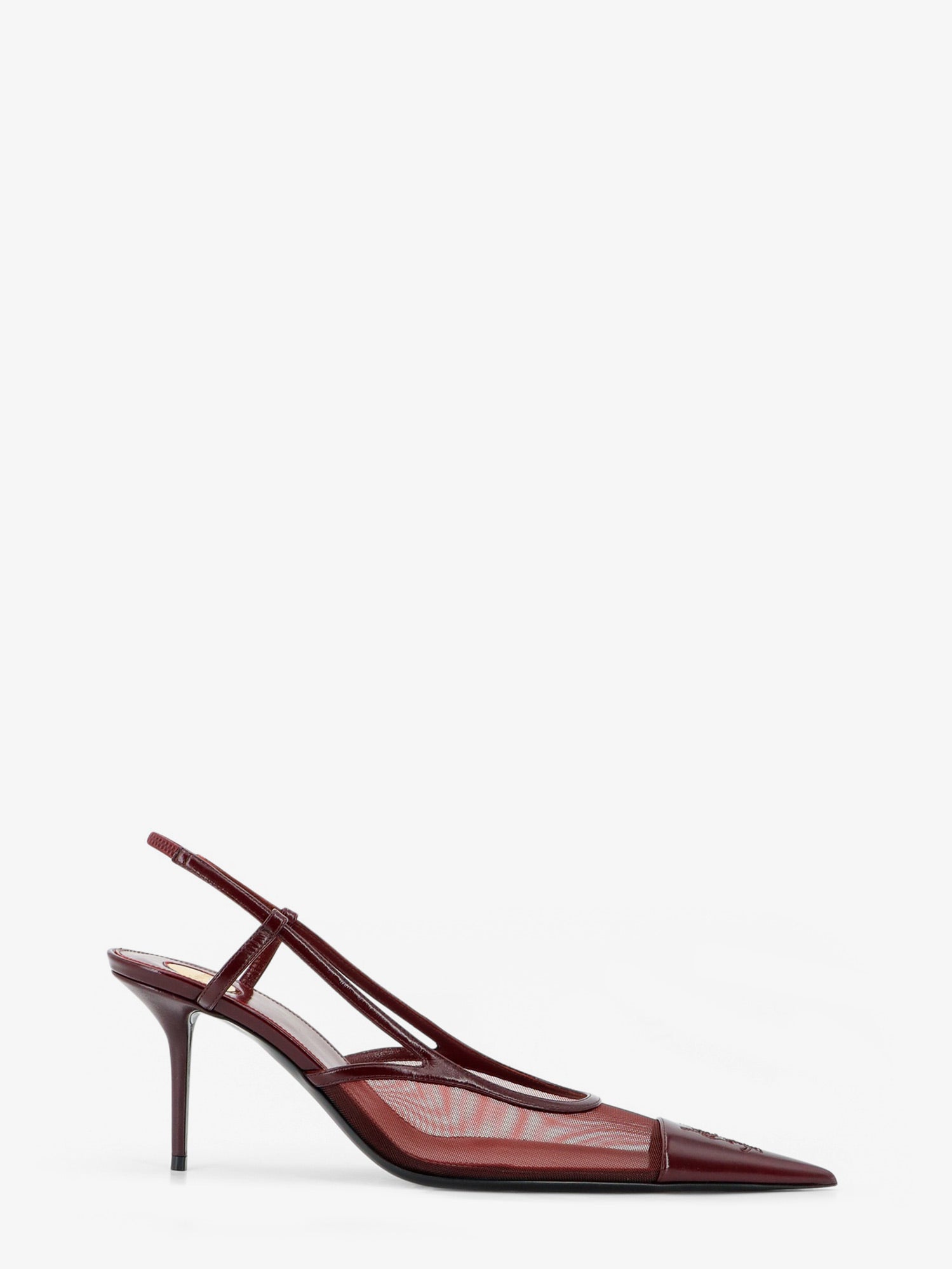 Saint Laurent Renée mesh pump with Cassandre toe