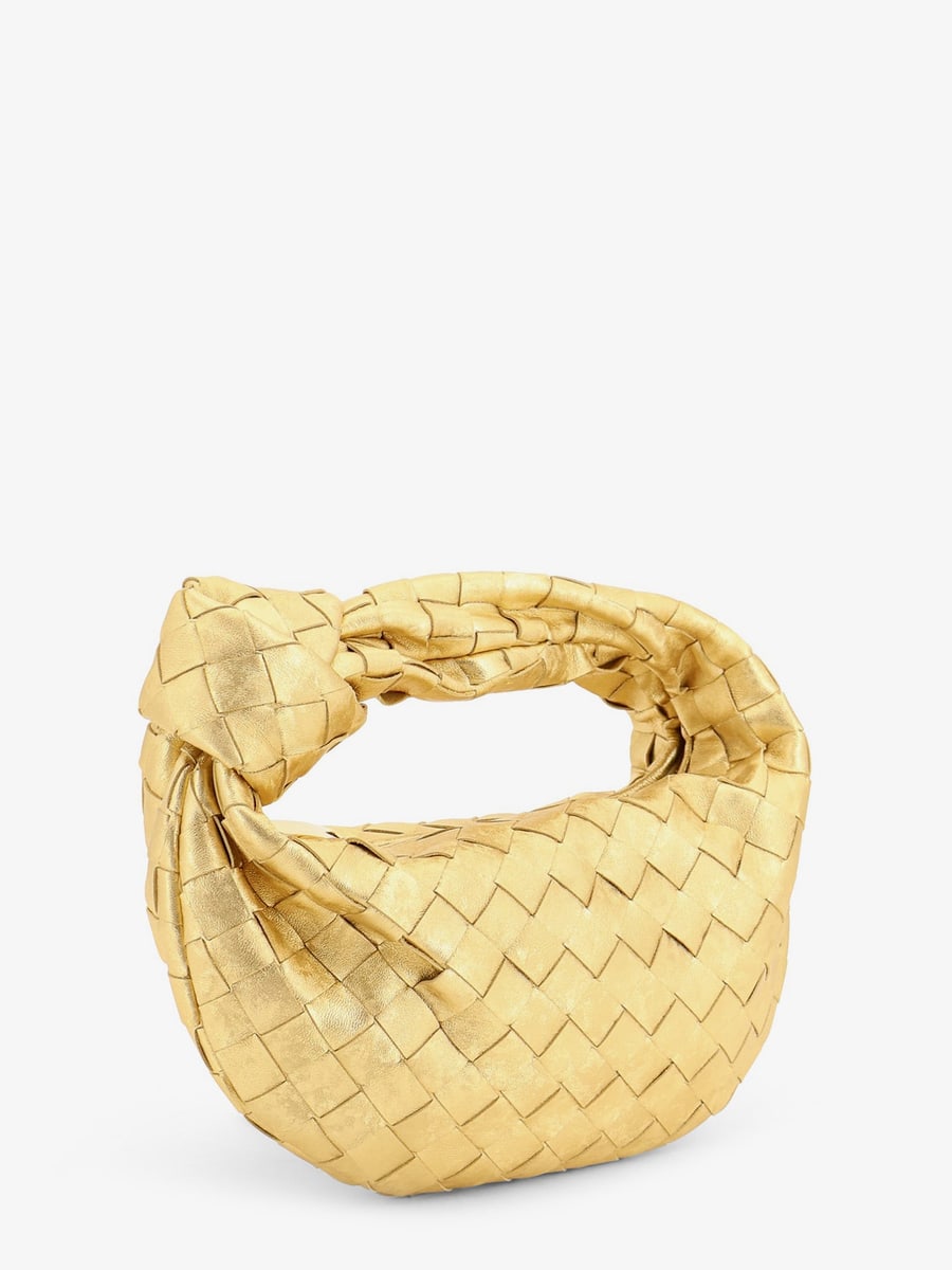 Bottega Veneta Mini Jodie leather handbag with a foggy mirror effect braided motif, view 3