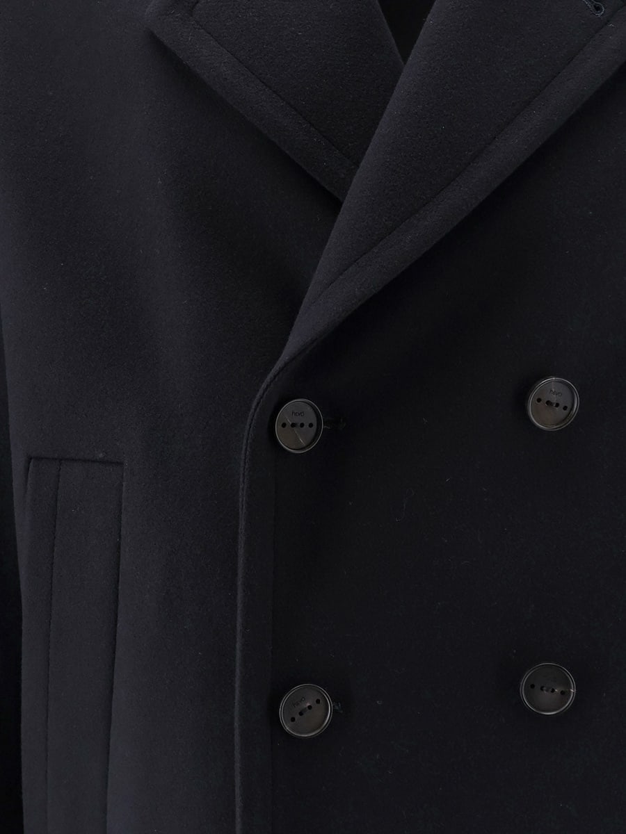 HEVO Orno virgin wool blend peacoat, view 3