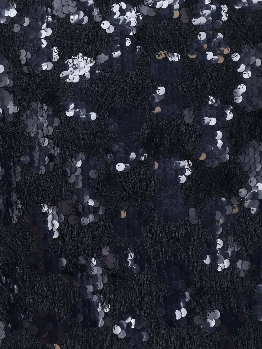 SEMICOUTURE Fringed top wwith sequins, view 3
