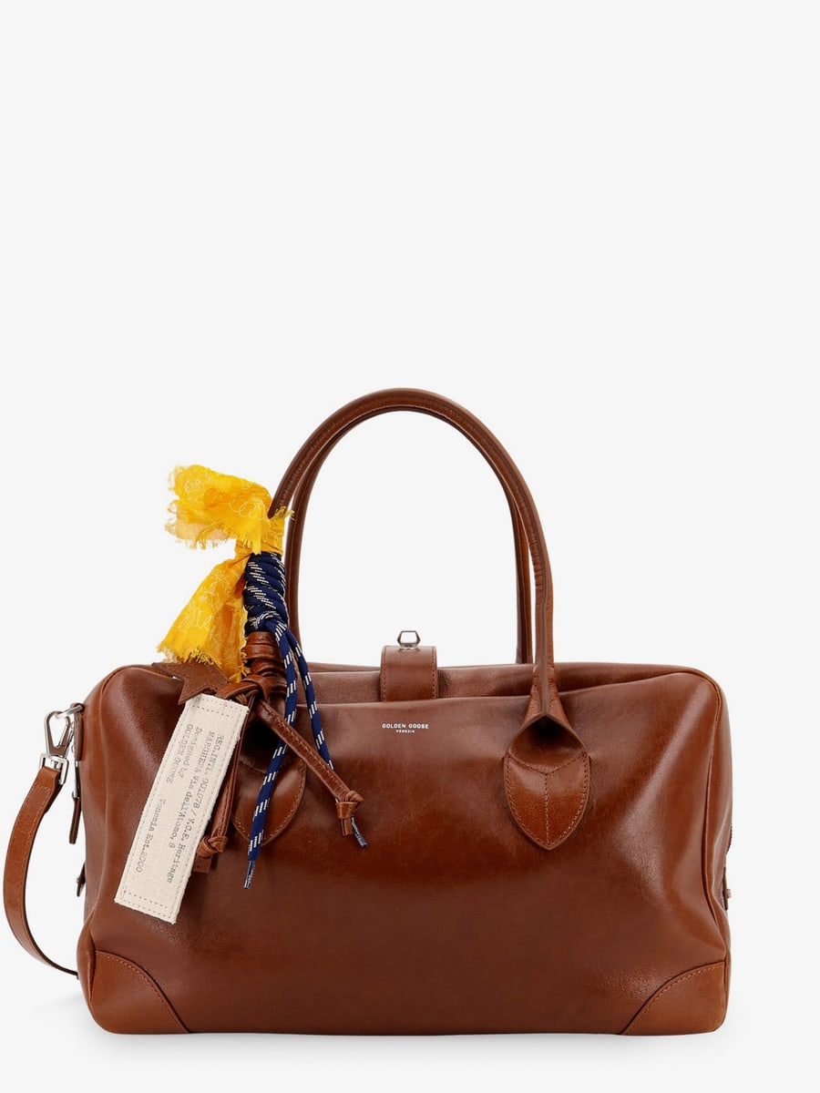 Golden Goose Vita leather handbag with front logo