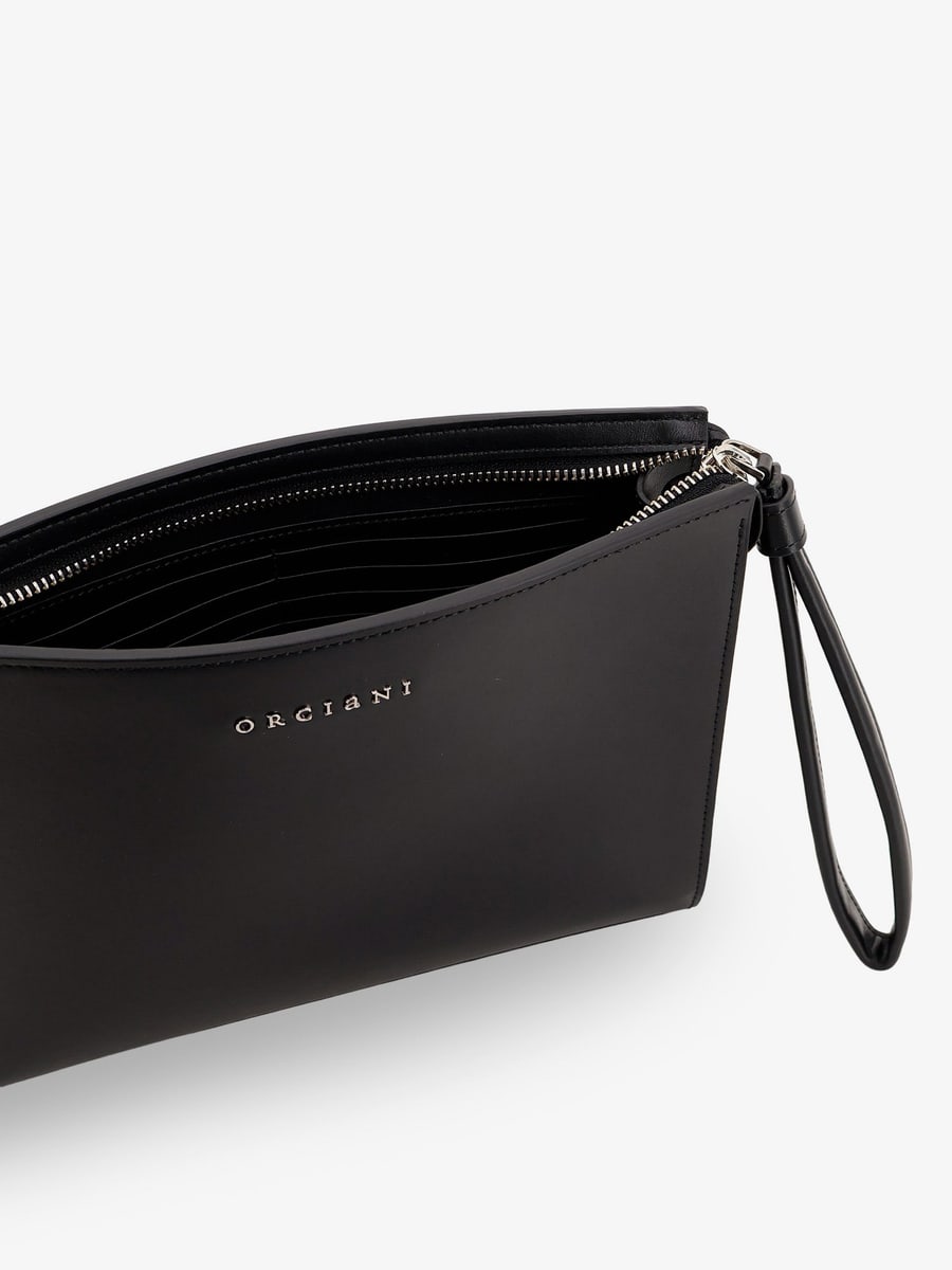 ORCIANI Leather clutch bag, view 3