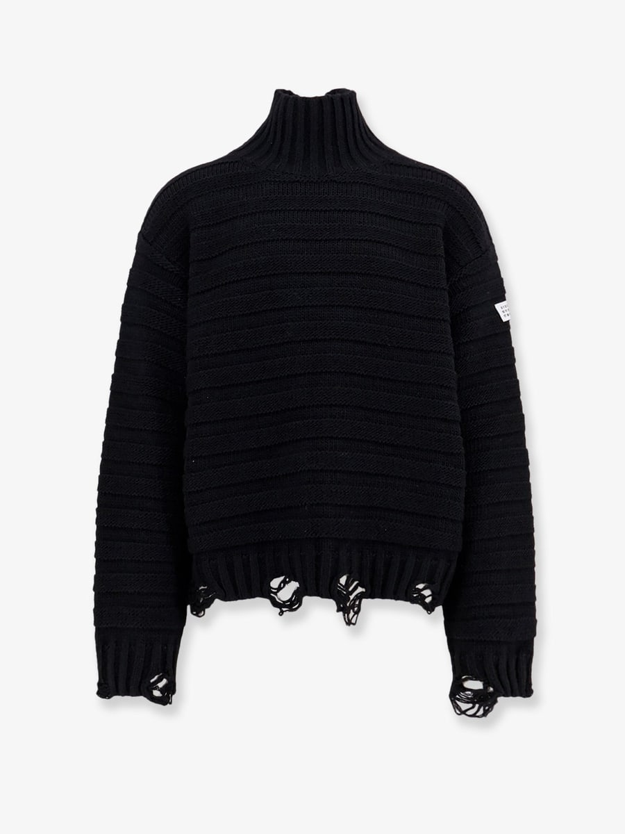 MM6 Maison Margiela Wool blend sweater with distressed effect