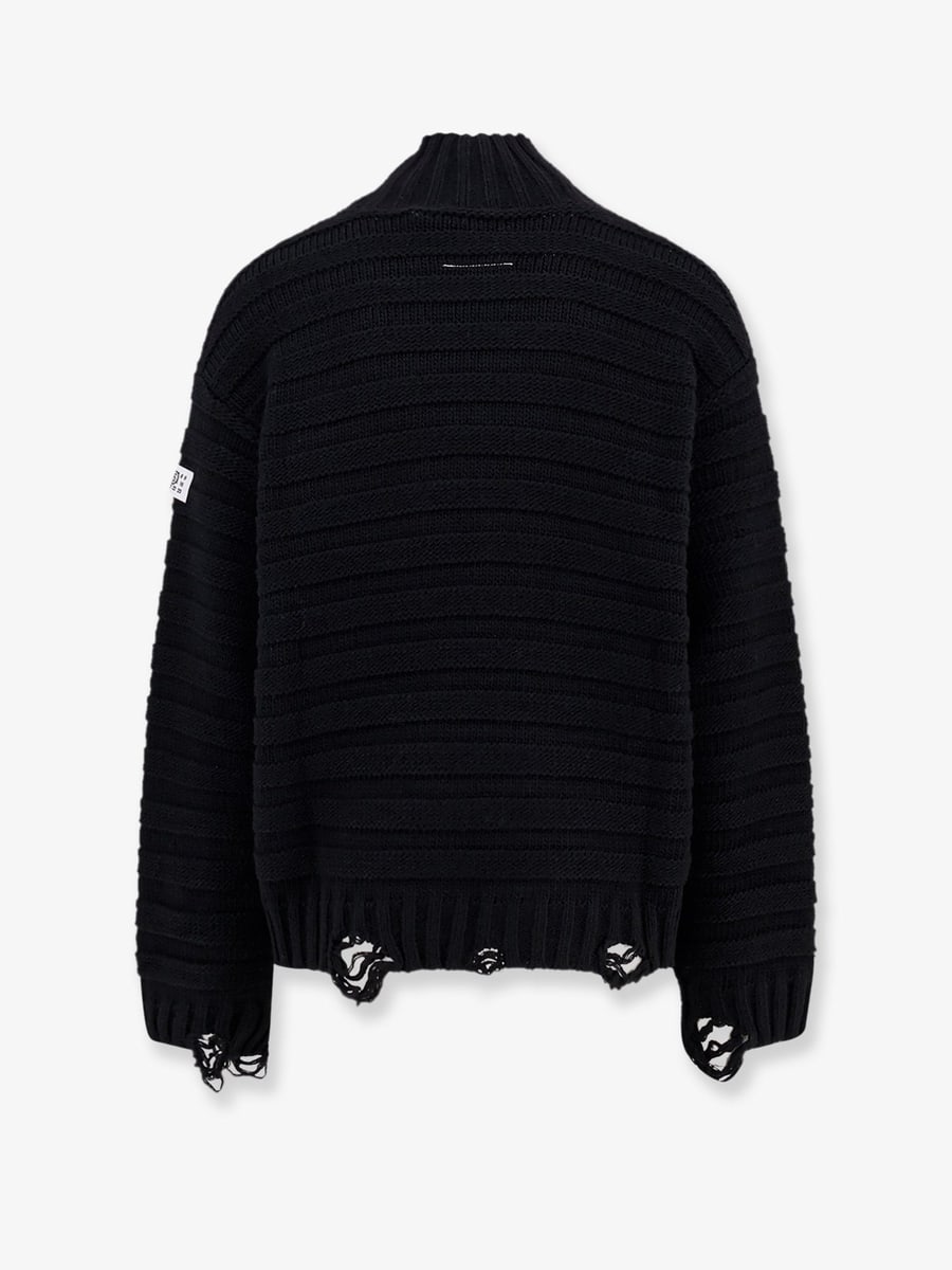 MM6 Maison Margiela Wool blend sweater with distressed effect, view 2