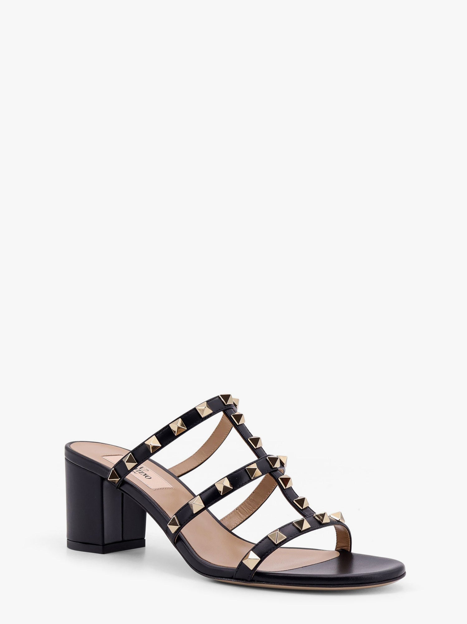 Valentino Garavani Rockstuds leather sandals with iconic all-over studs, view 2
