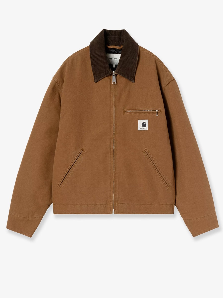 Carhartt WIP Detroit canvas jacket with front logo patch