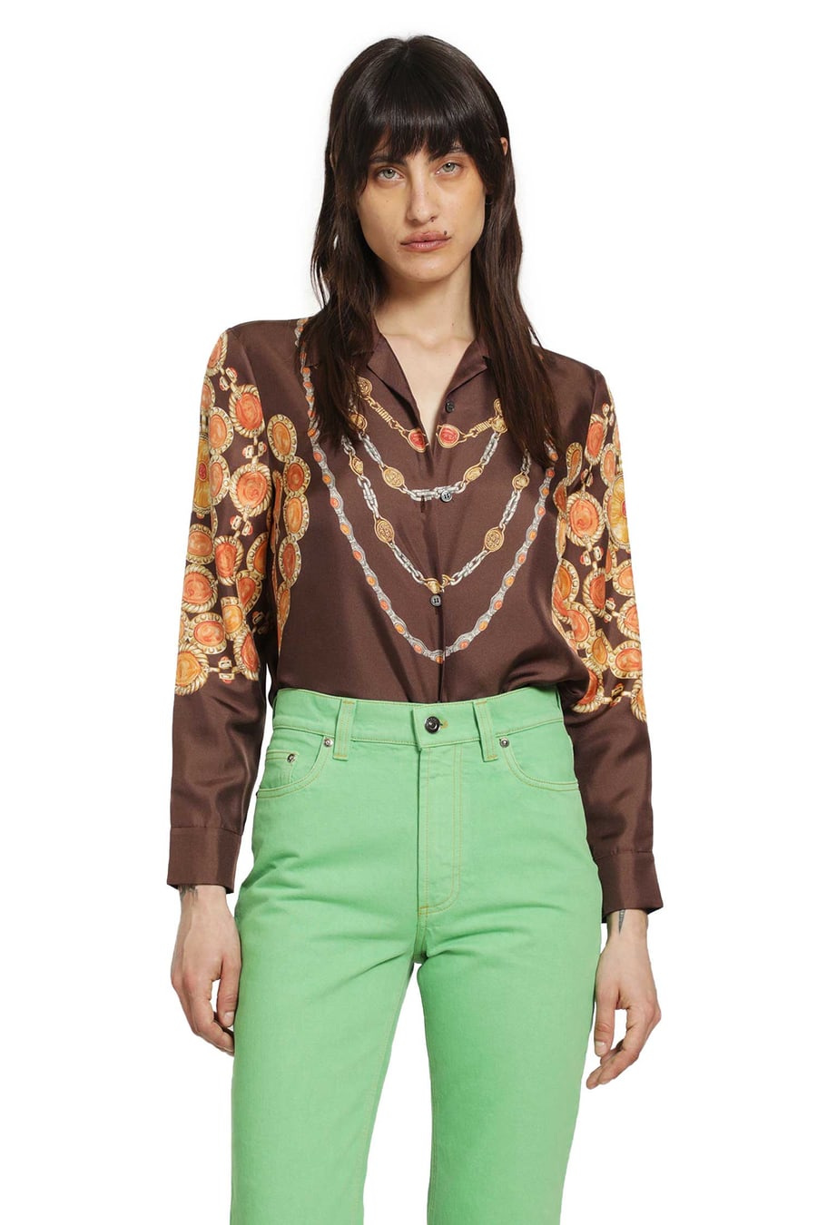 Versace Printed Silk Twill Shirt