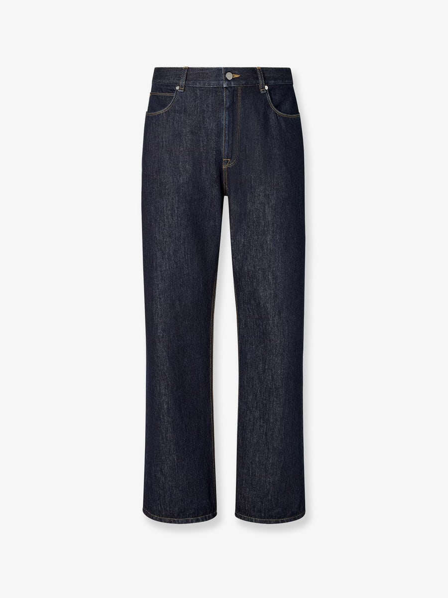 Fendi Denim Regular Blu Washed Jeans