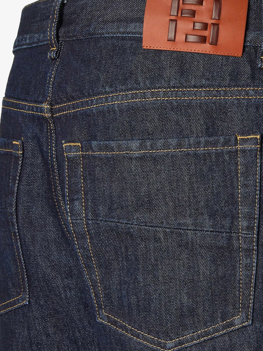Fendi Denim Regular Blu Washed Jeans, view 3
