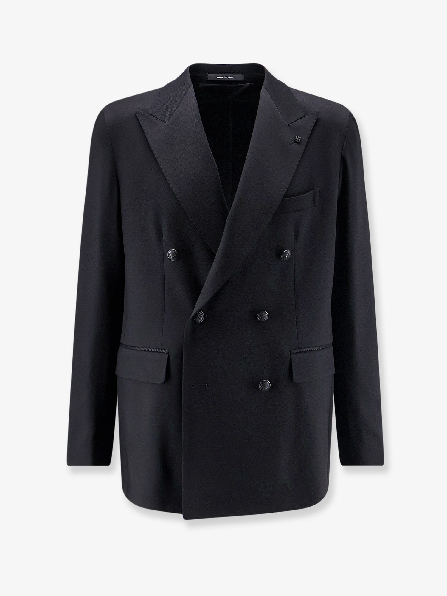 Tagliatore Double-breasted stretch virgin wool blazer