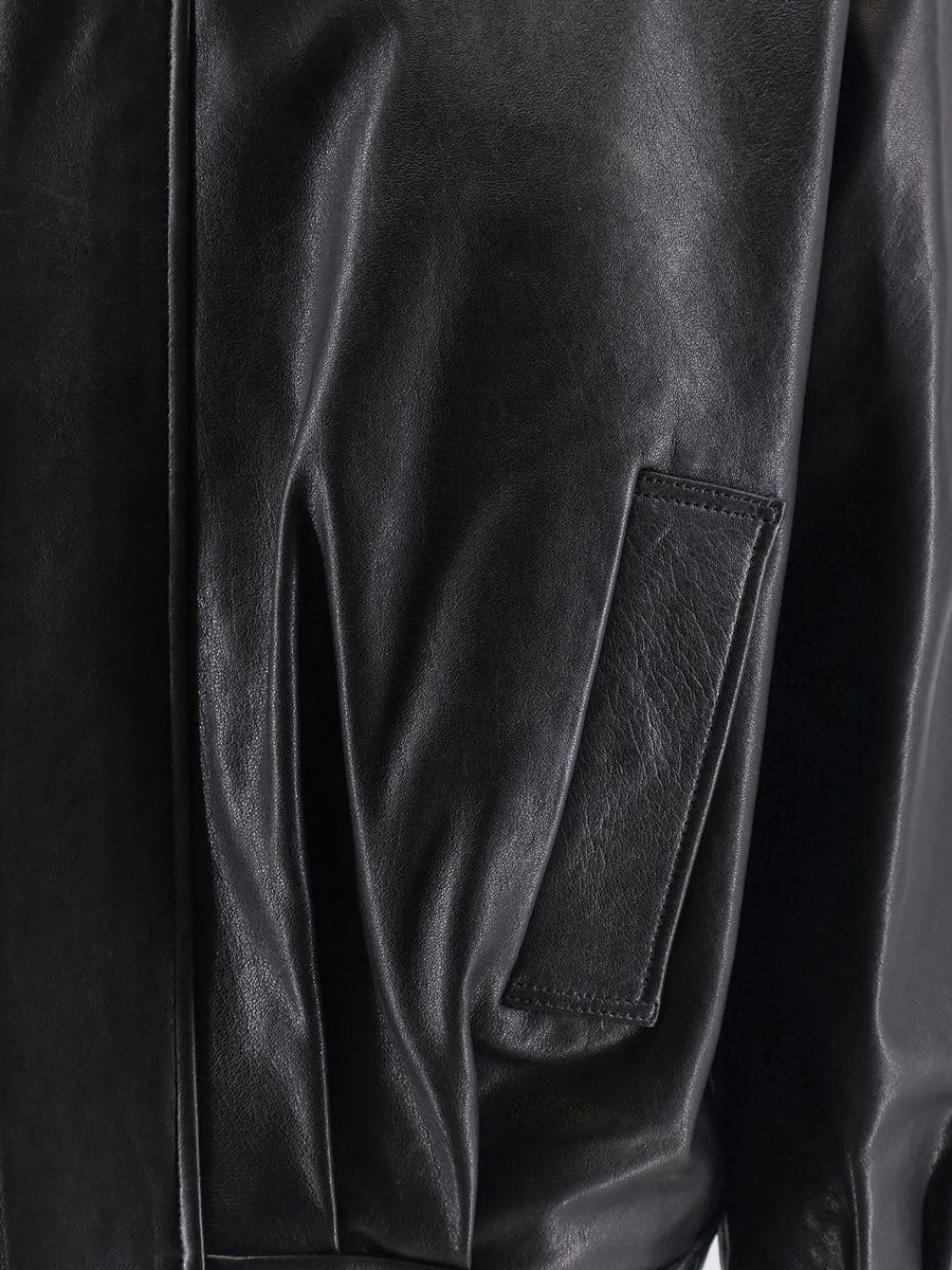 ARMA Paulo black leather jacket, view 3