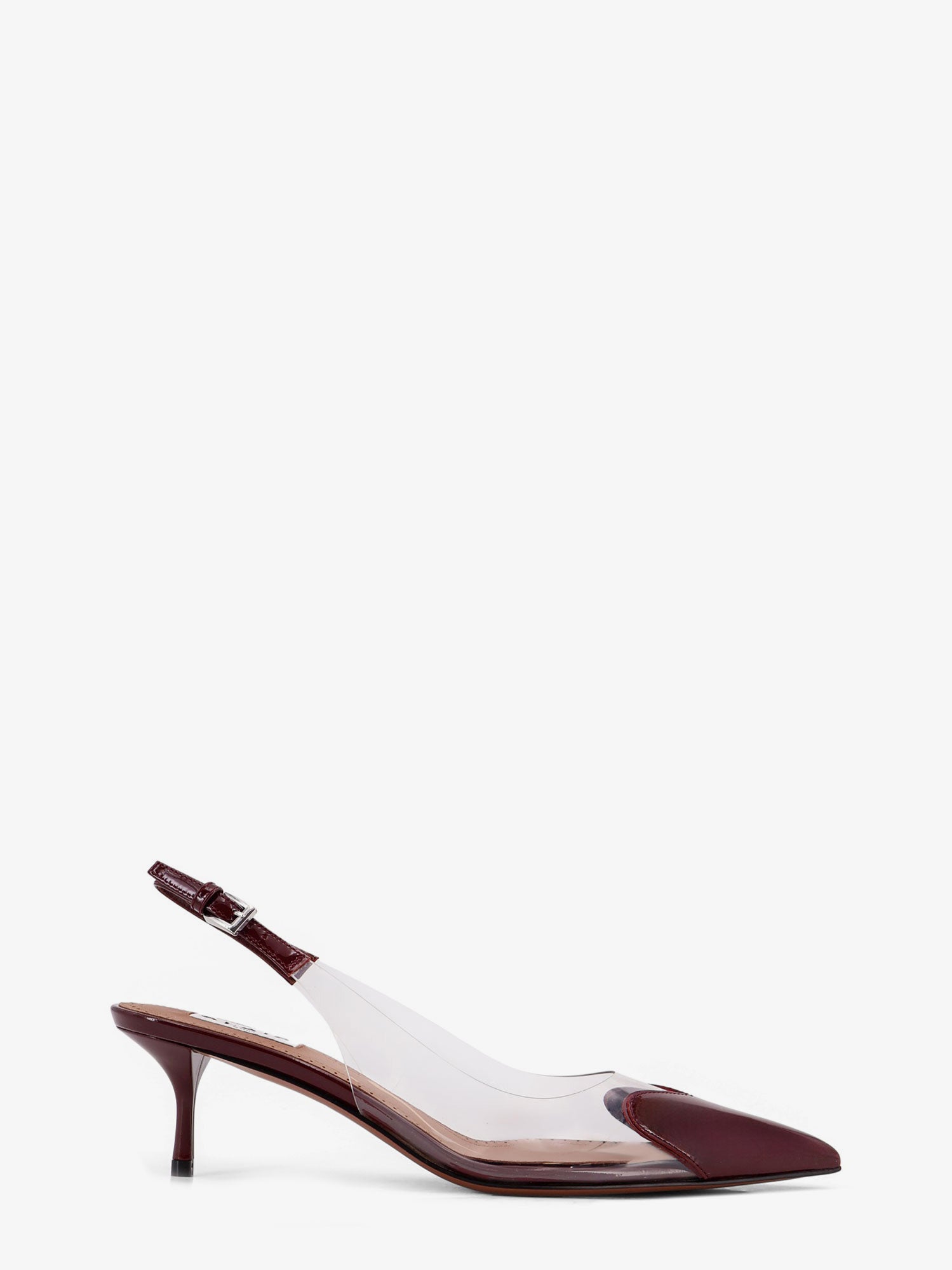 Alaïa Le Coeur PVC and leather slingback décolleté