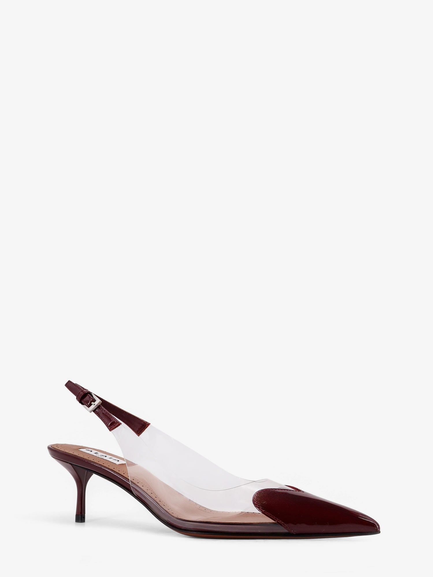 Alaïa Le Coeur PVC and leather slingback décolleté, view 2