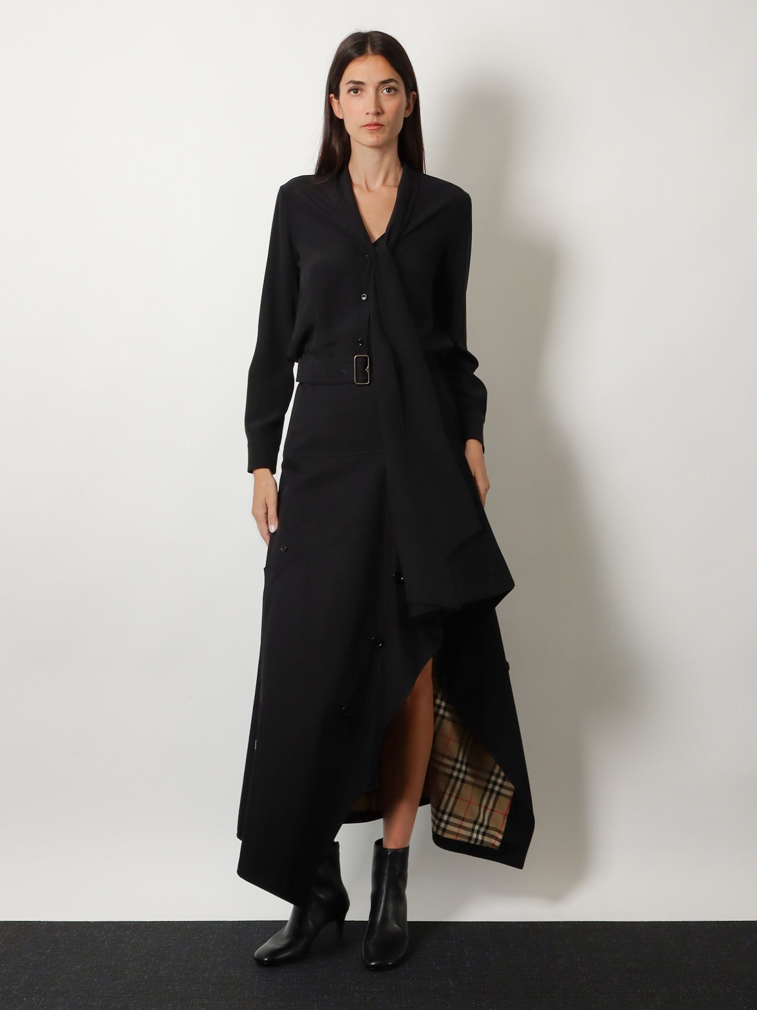 Burberry Heather Asymmetrical Trench Skirt, view 2