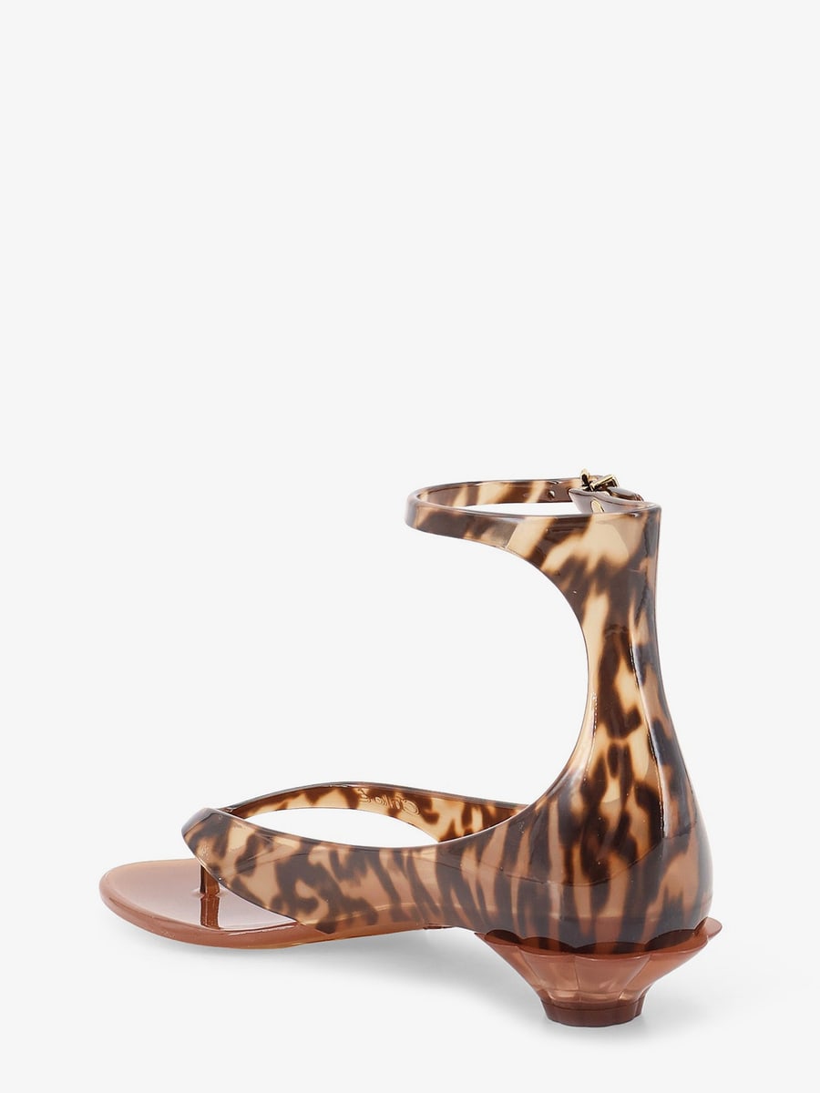 Chloé Jelly TPU sandals with animal print, view 3