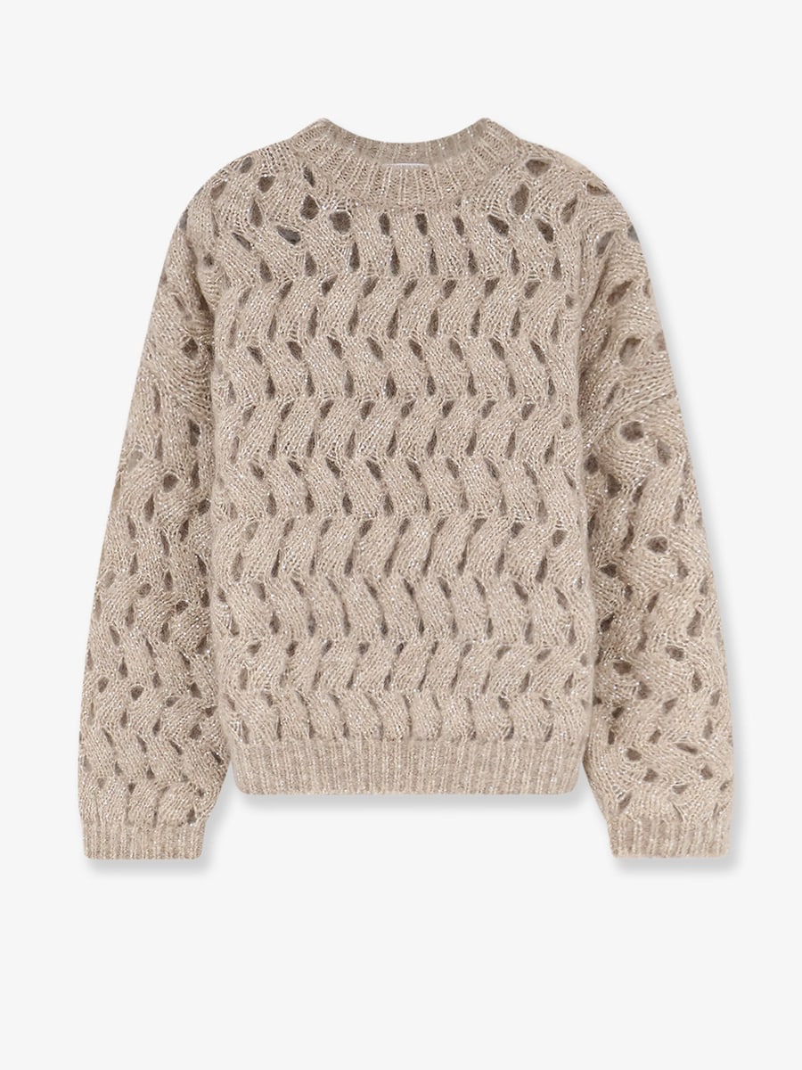 Brunello Cucinelli Perforated sweater with micro sequins