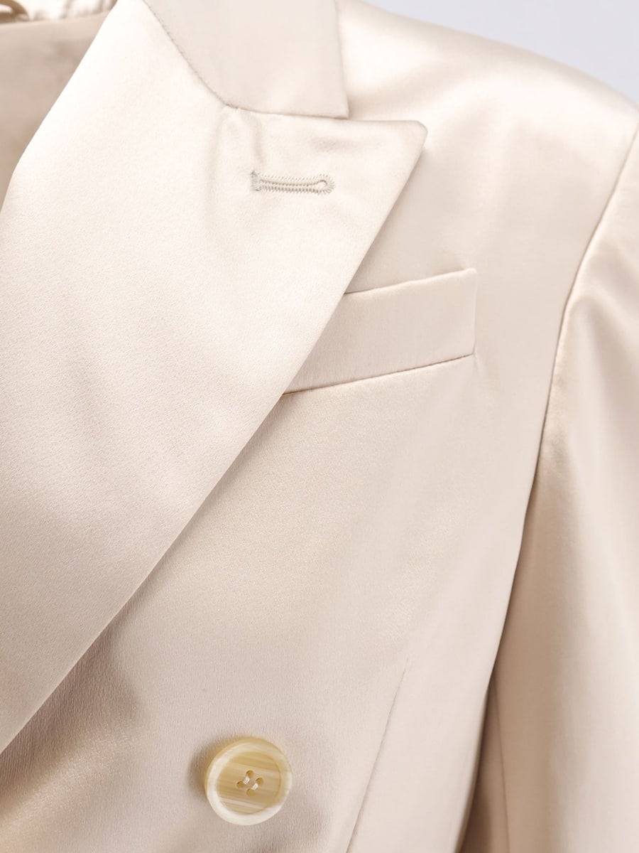 Brunello Cucinelli Double-breasted silk blazer, view 3