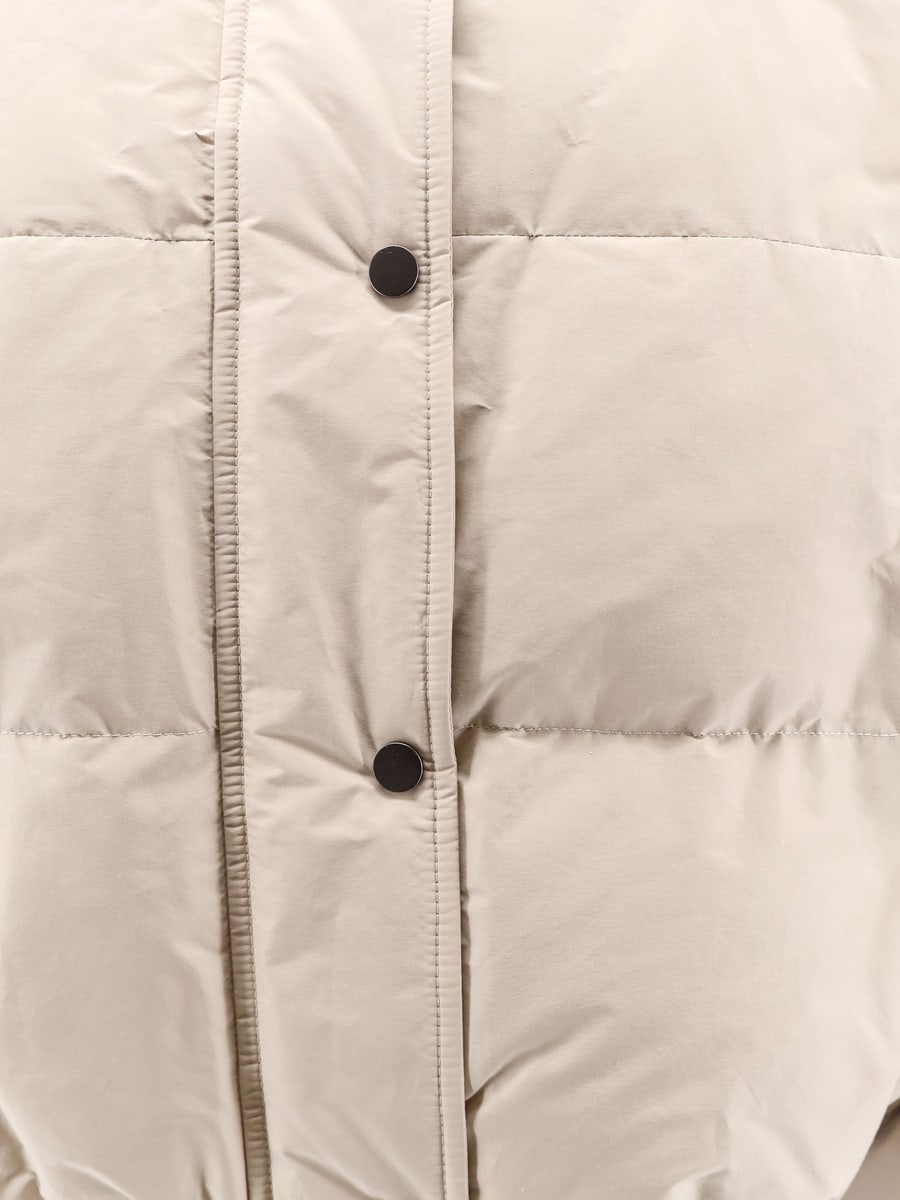 Brunello Cucinelli Down jacket with shearling collar, view 3