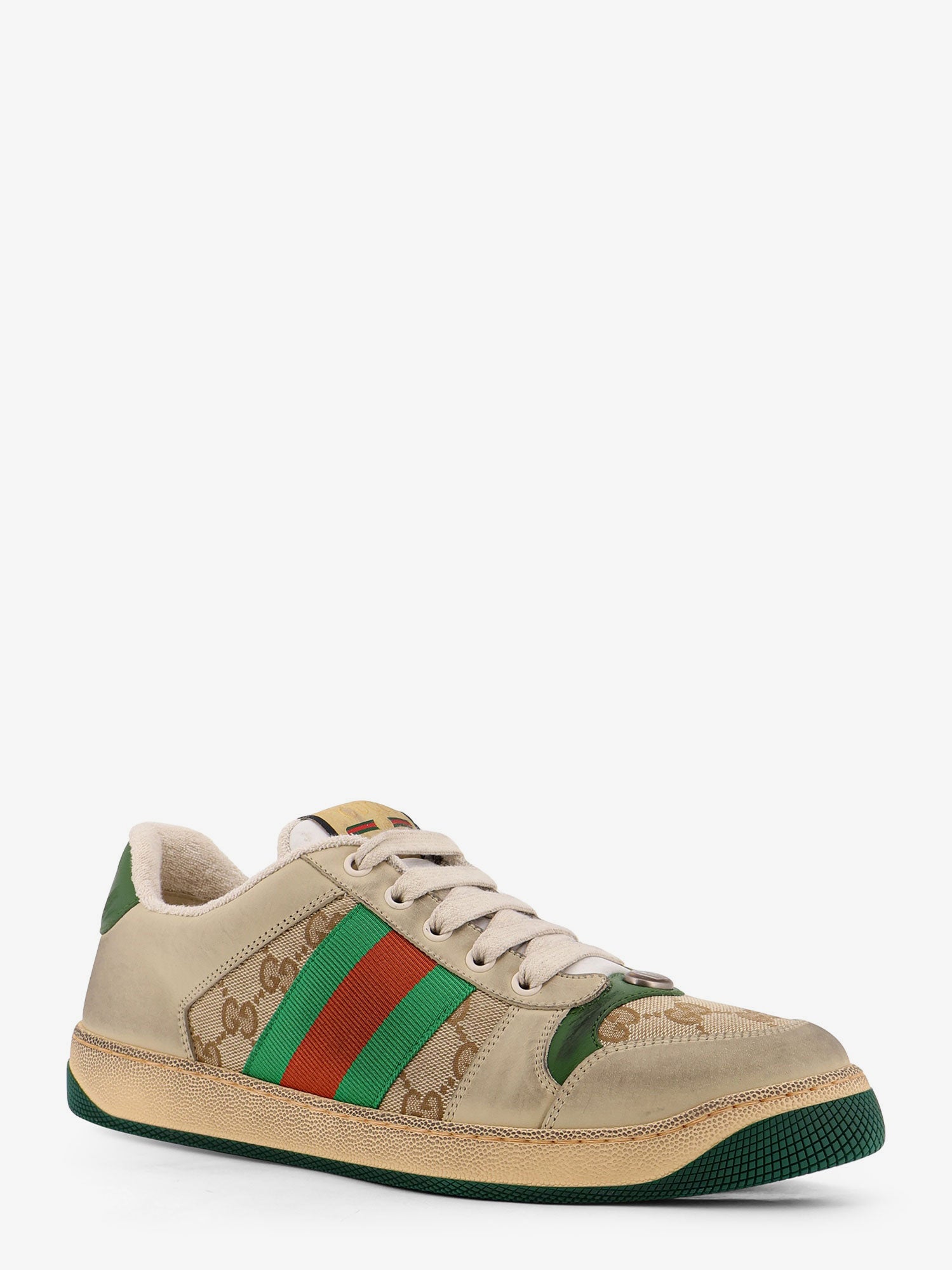 Gucci Screener GG low-top vintage leather sneakers, view 2