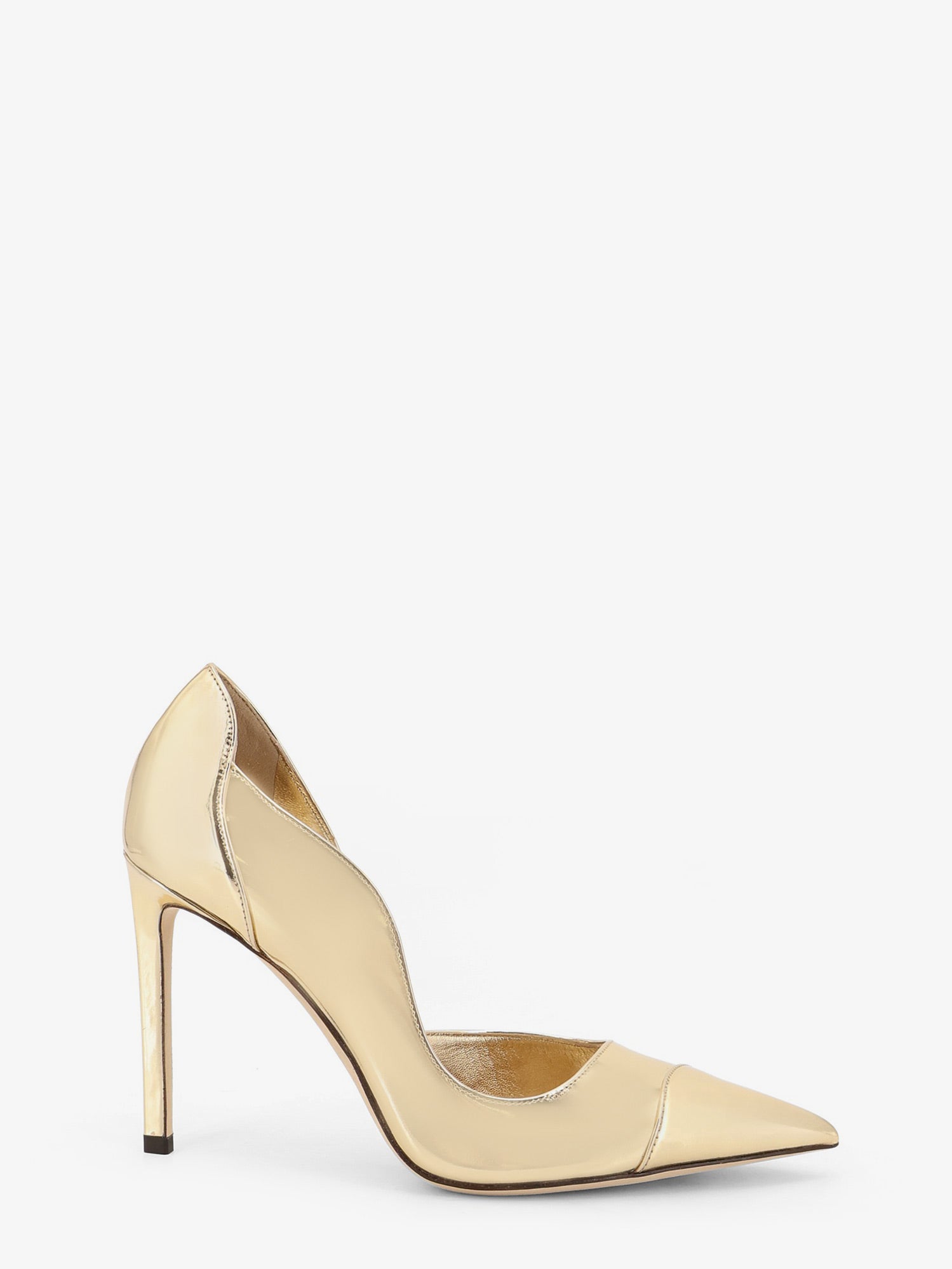 Jimmy Choo Brigitte 100 Liquid Metal leather décolleté