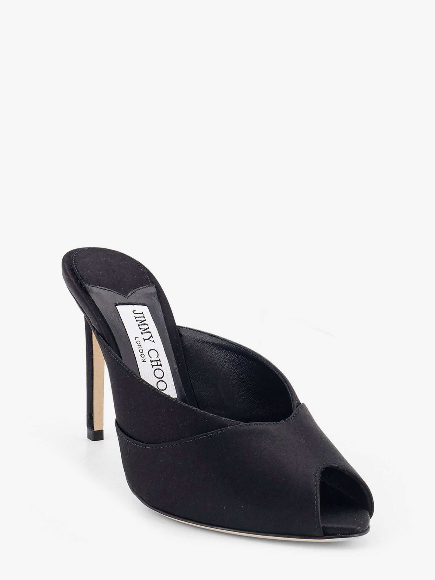 Jimmy Choo Brigitte Mule 100 satin sandals, view 2