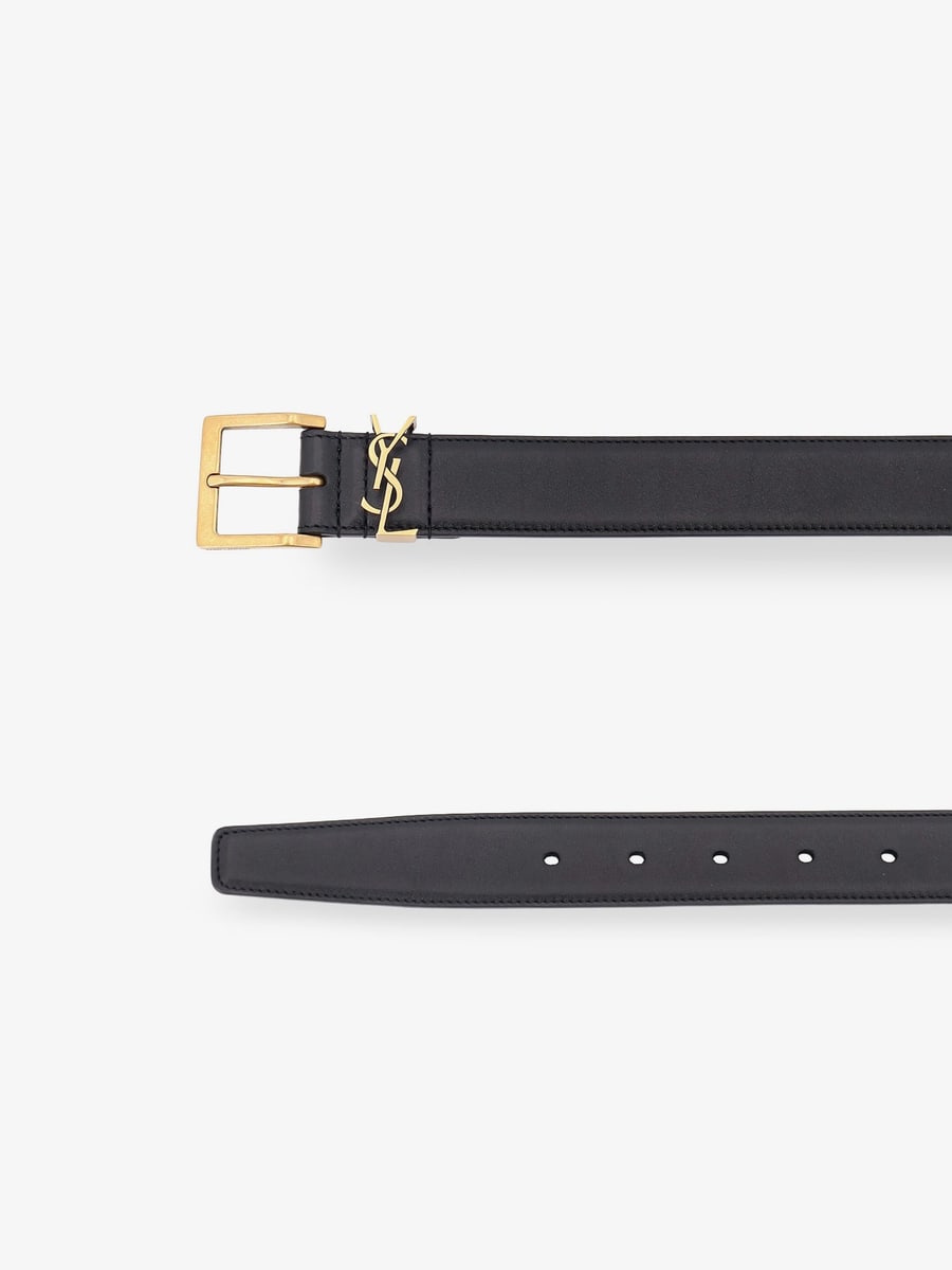 Saint Laurent Cassandre leather belt, view 2
