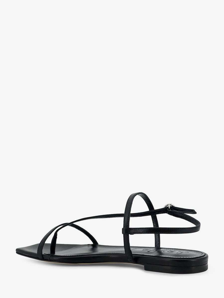 AEYDE Ella flat leather sandals, view 3