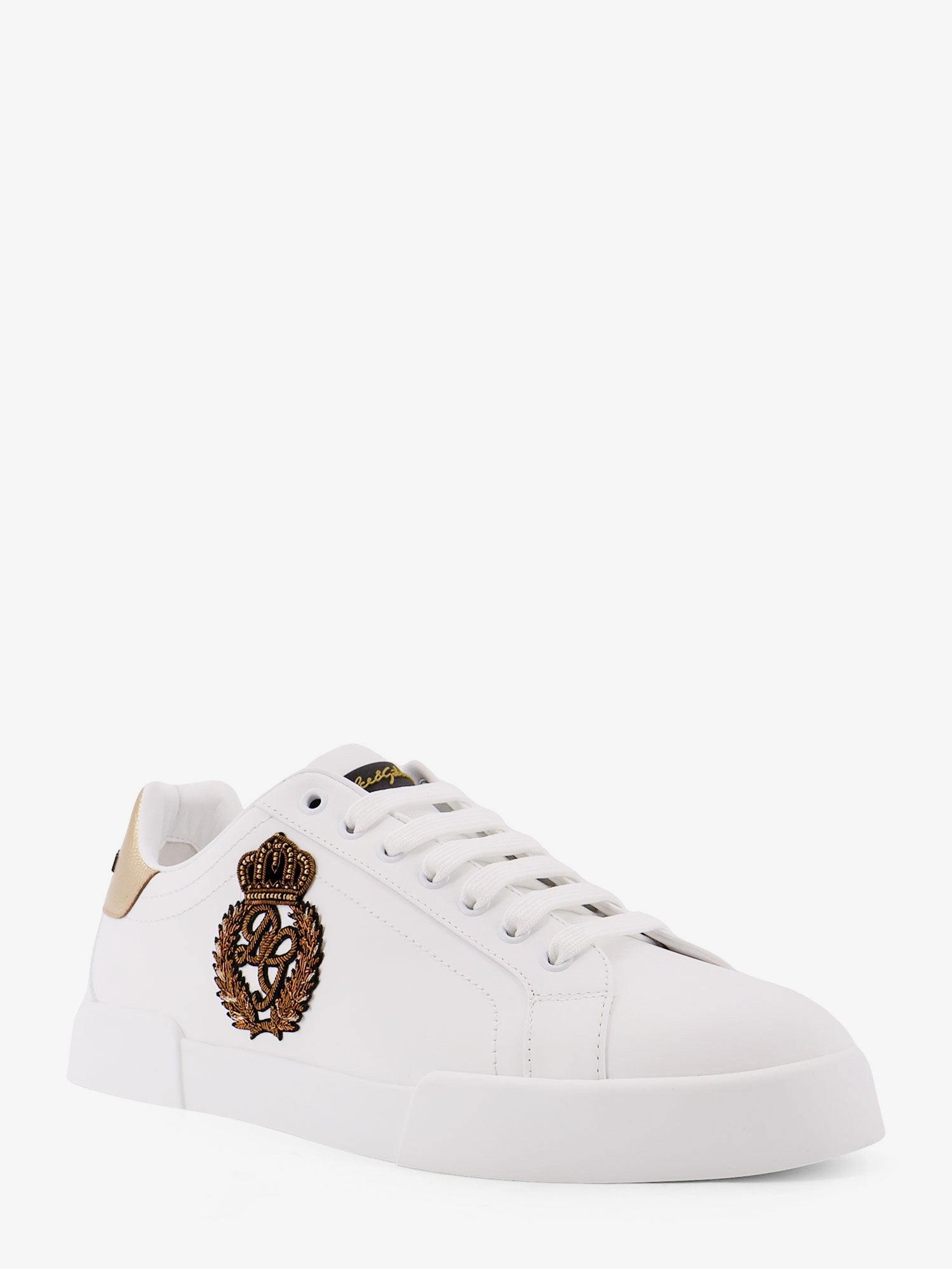 Dolce & Gabbana Leather sneakers with iconic patch logo on the side, view 2