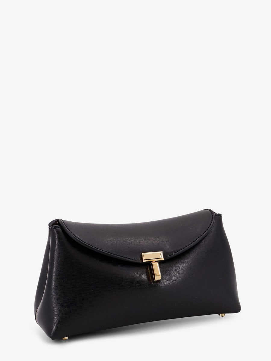 Toteme Mini T-Lock leather clutch, view 4