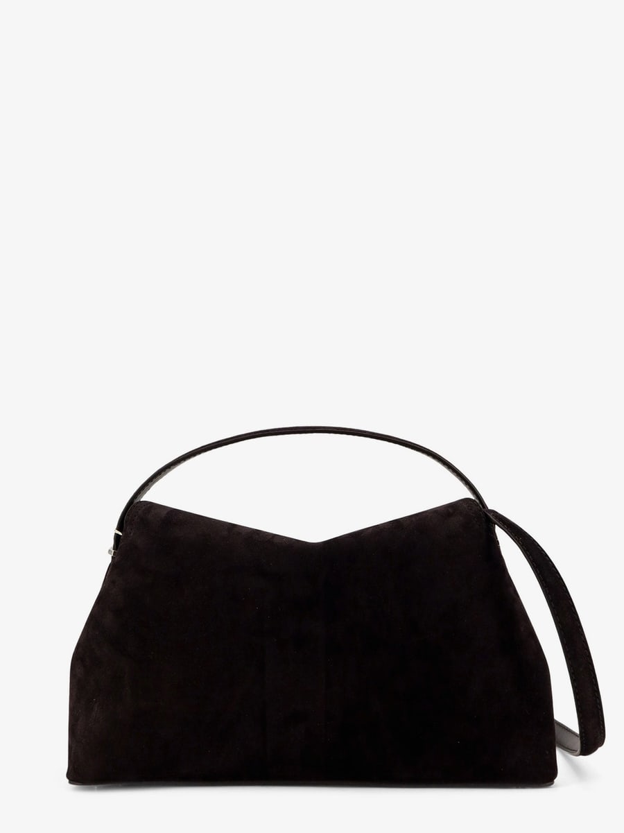 Toteme T-Lock suede handbag, view 2