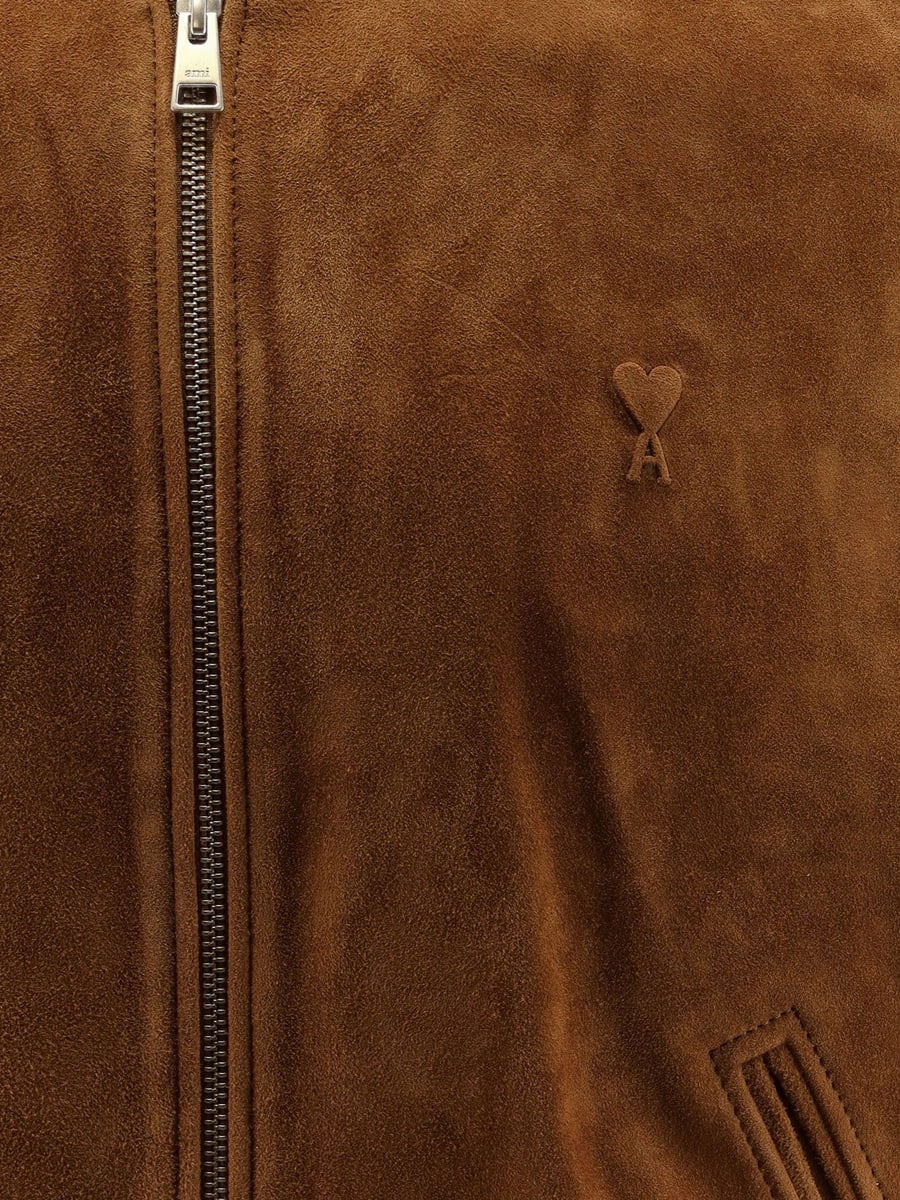 AMI Paris Suede goatskin jacket, view 3