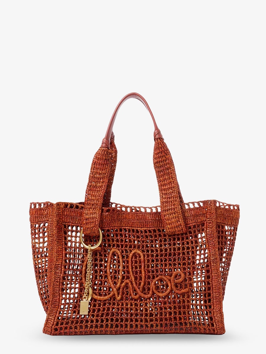 Chloé East-West Summer Banana Raffia Shoulder Bag