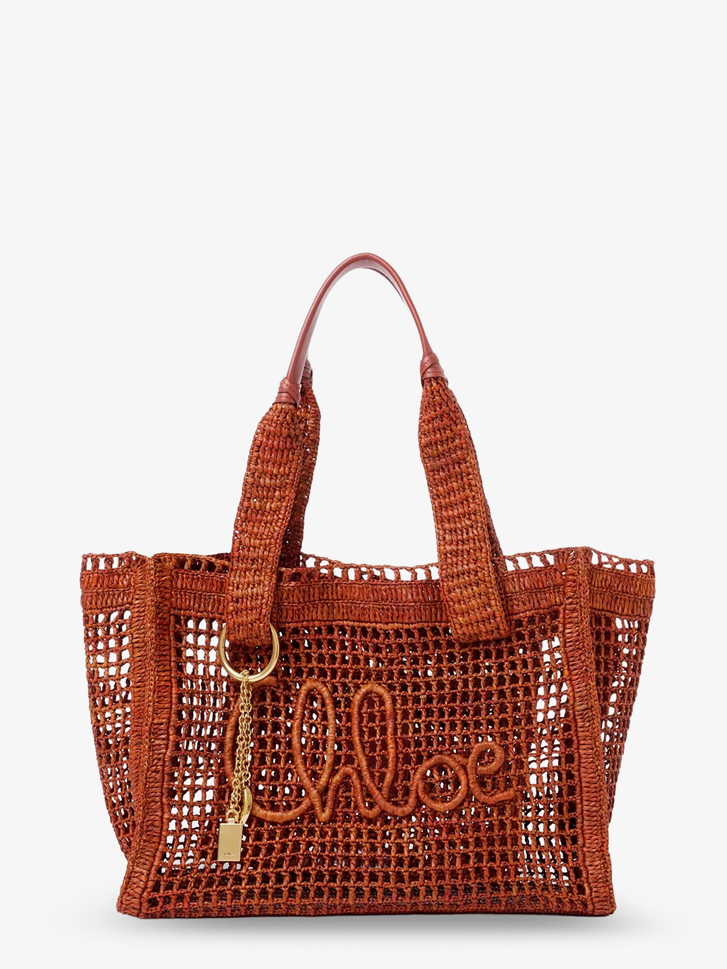 Chloé East-West Summer Banana Raffia Shoulder Bag