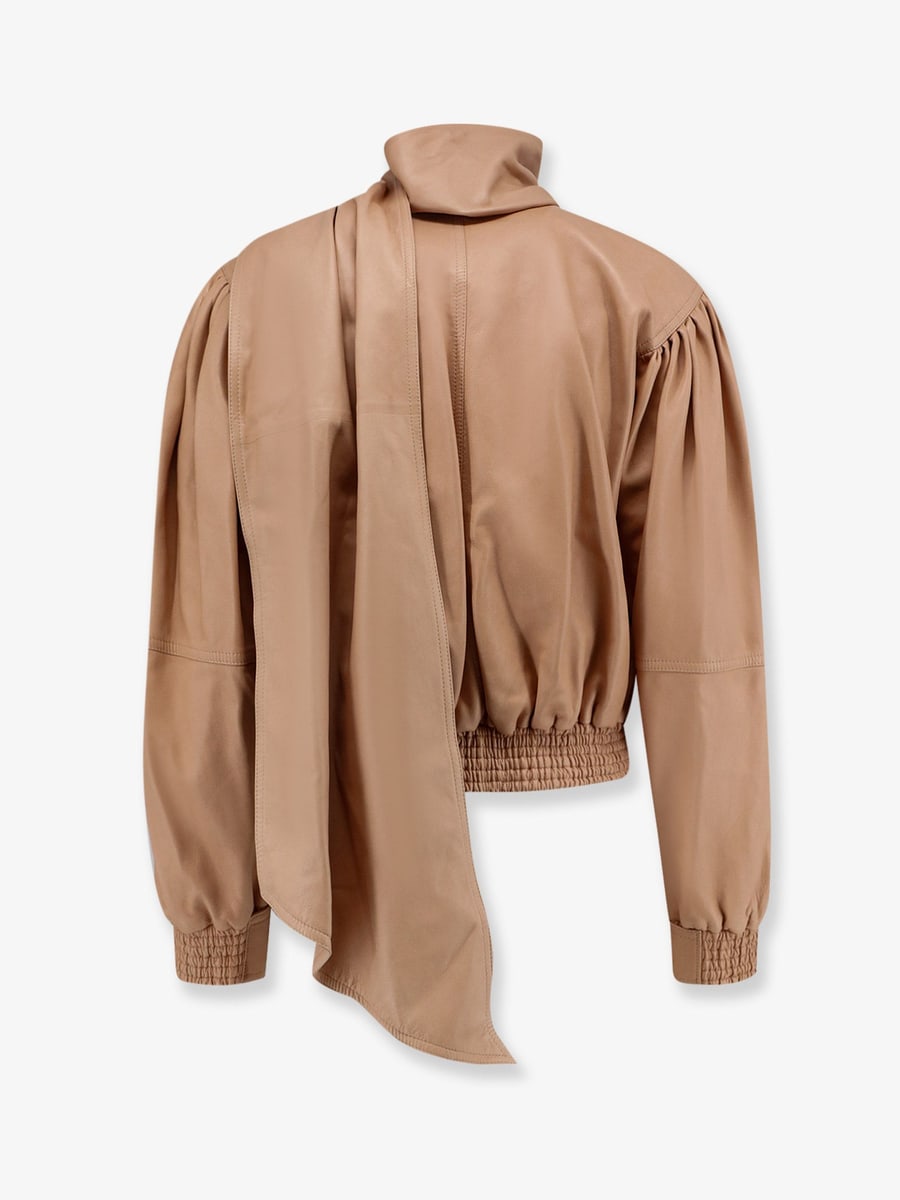 Chloé Leather Jacket with stitched profiles, view 2