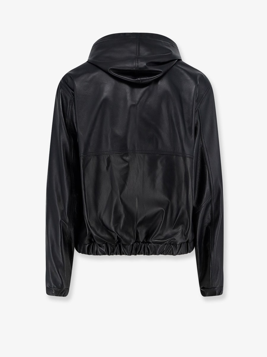 DFOUR Hooded leather jacket, view 2