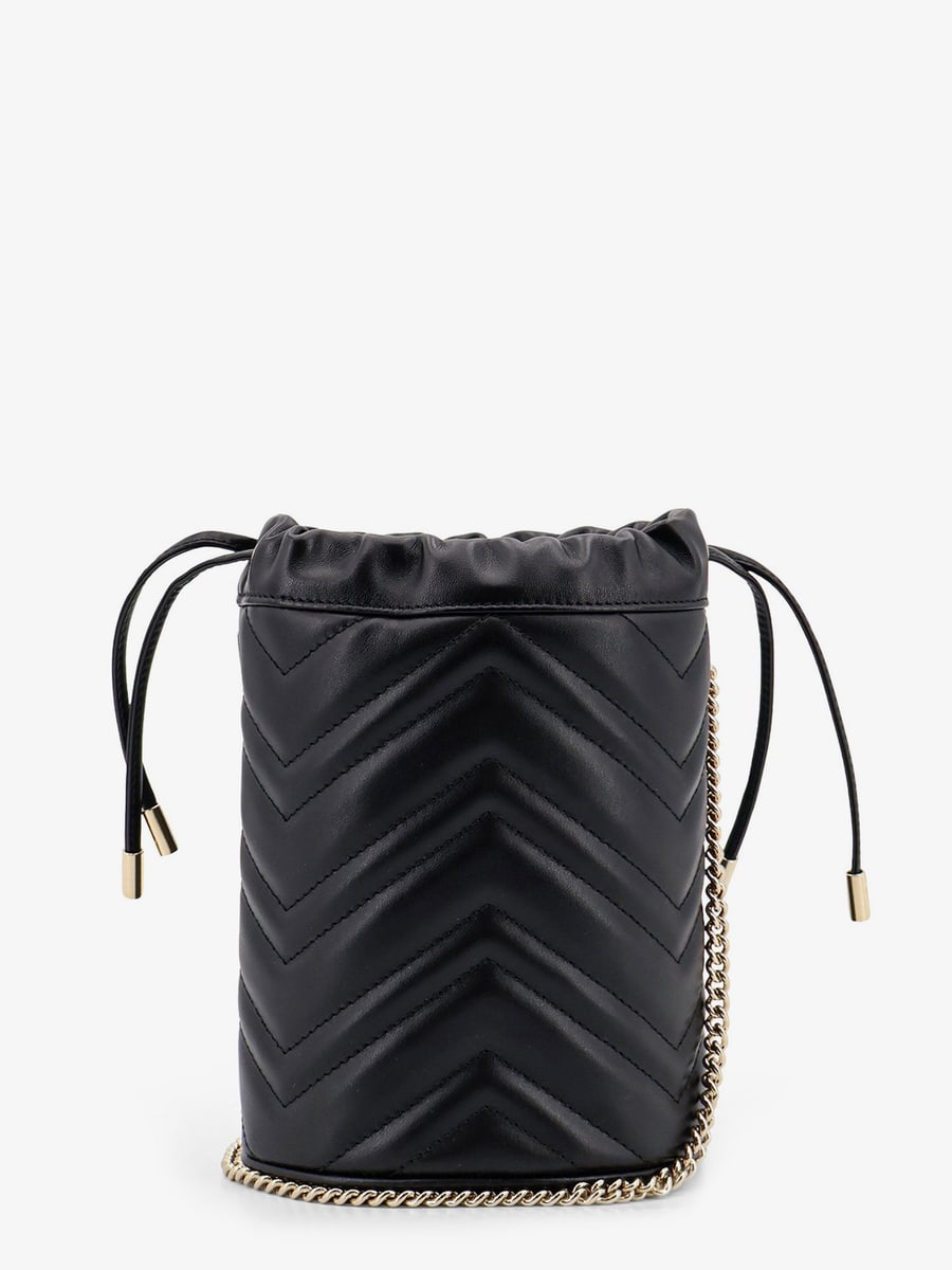 Gucci GG Marmont matelassé leather bucket bag, view 2